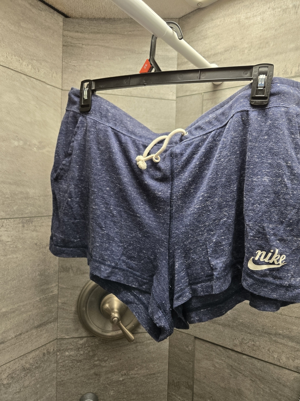 Nike Women's Blue Heather Drawstring Shorts